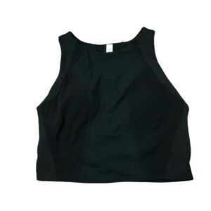 Lululemon Mesh Panelled Training Shelf Tank Top Size 8 Black Lined